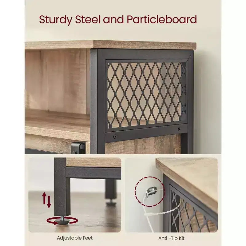 VASAGLE Buffet de cuisine, meuble de rangement avec compartiment ouvert