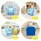 Costway Canapé pour enfant Fauteuil rembourré pour tout-petits Cadre en bois Canapé pour enfants Bleu