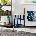 Tabouret de bar trempé argenté Kenzie - FOX3211 - Safavieh Couture