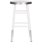 Tabouret de bar trempé argenté Kenzie - FOX3211 - Safavieh Couture