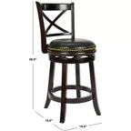 Tabouret de comptoir Butler - FOX7003 - Cappuccino/Noir - Safavieh Couture