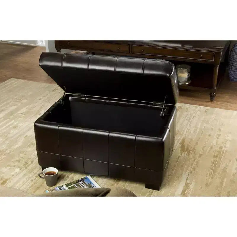 Pouf de rangement compact Manhattan - HUD4201 - Safavieh Couture