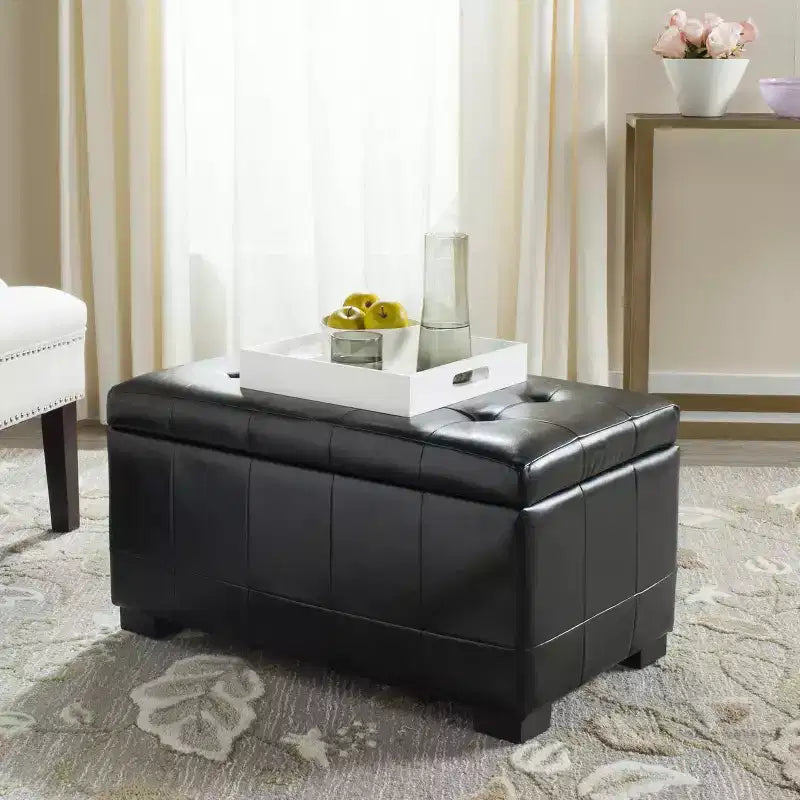 Pouf de rangement compact Manhattan - HUD4201 - Safavieh Couture