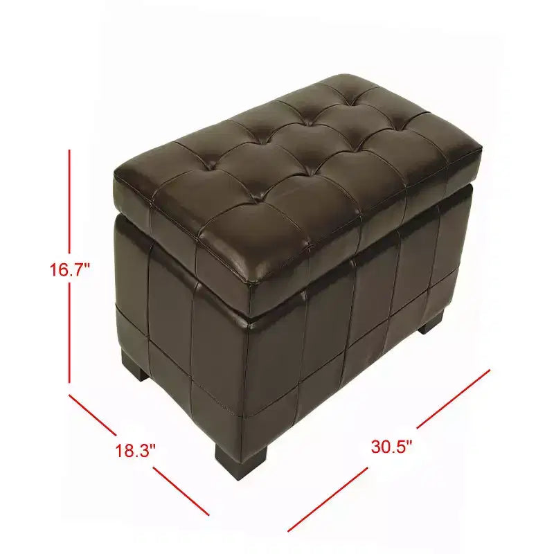 Pouf de rangement compact Manhattan - HUD4201 - Safavieh Couture