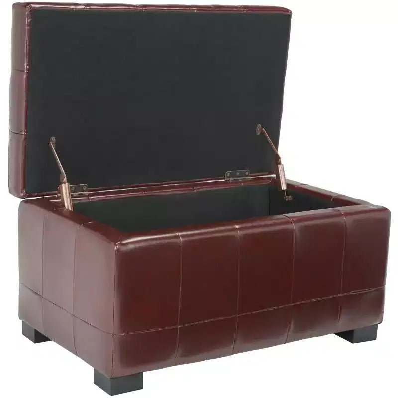 Pouf de rangement compact Manhattan - HUD4201 - Safavieh Couture