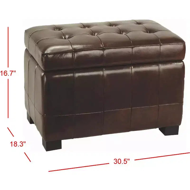 Pouf de rangement compact Manhattan - HUD4201 - Safavieh Couture