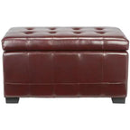 Pouf de rangement compact Manhattan - HUD4201 - Safavieh Couture