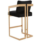 Tabouret de bar en velours Taraji - KNT7027 - Noir Giotto - Safavieh Couture