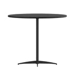 Table basse ronde en bois Emma and Oliver de 36 po avec colonnes de 30 et 42 po