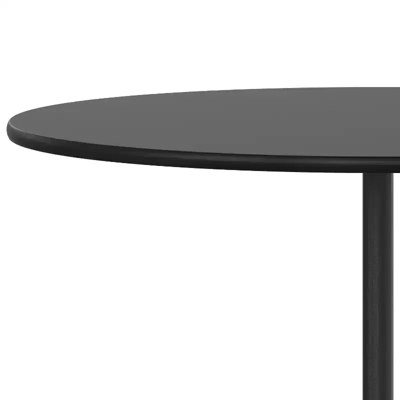 Table basse ronde en bois Emma and Oliver de 36 po avec colonnes de 30 et 42 po