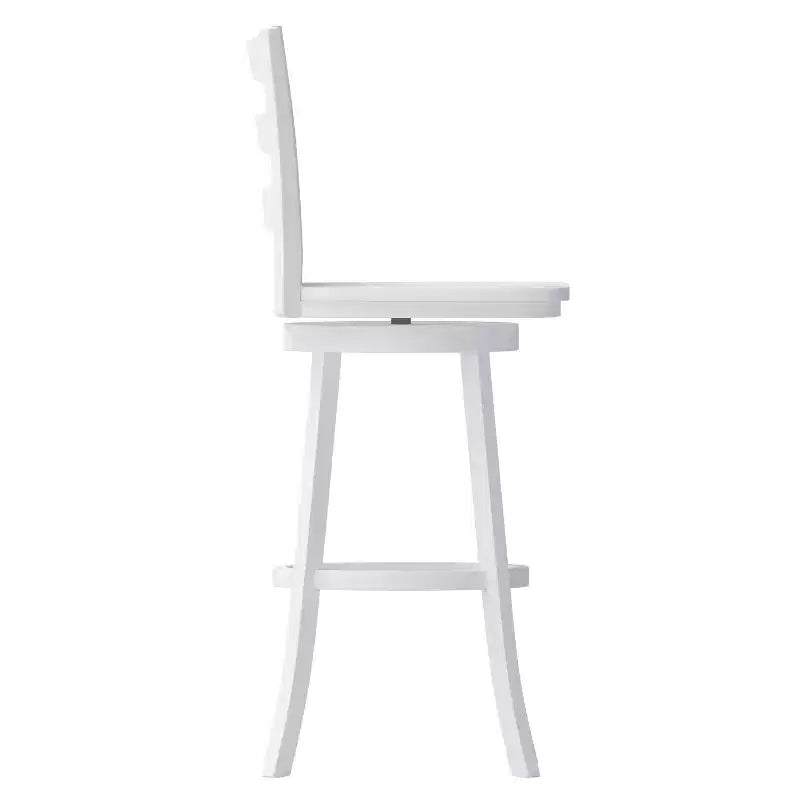 Tabouret de comptoir classique Emma et Oliver Ladderback avec siège en bois