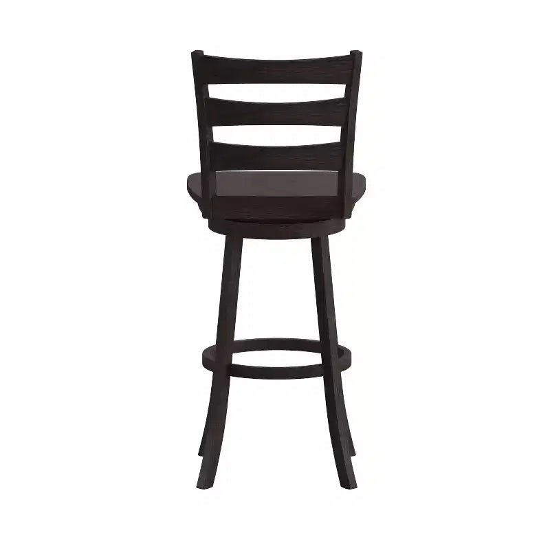 Tabouret de comptoir classique Emma et Oliver Ladderback avec siège en bois