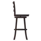 Tabouret de comptoir classique Emma et Oliver Ladderback avec siège en bois
