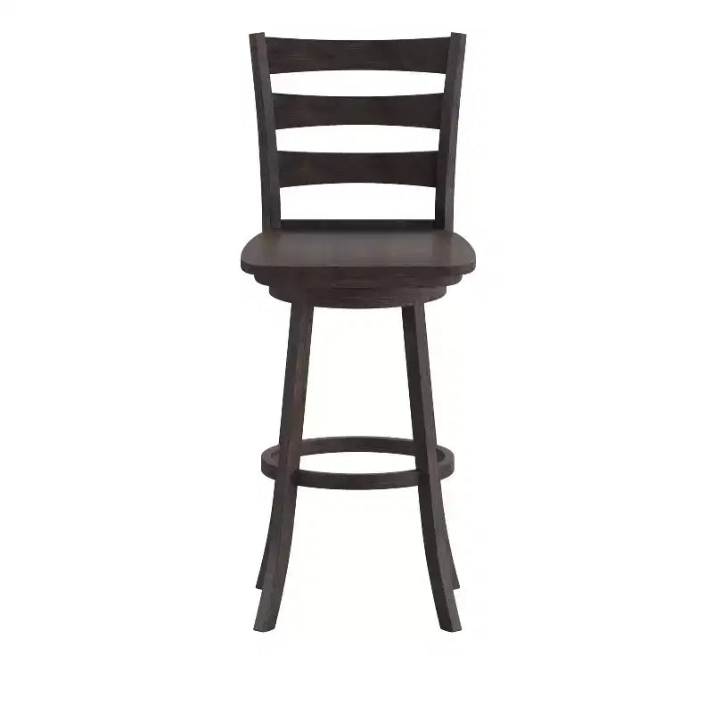 Tabouret de comptoir classique Emma et Oliver Ladderback avec siège en bois