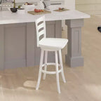 Tabouret de comptoir classique Emma et Oliver Ladderback avec siège en bois