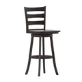 Tabouret de comptoir classique Emma et Oliver Ladderback avec siège en bois