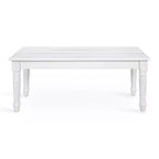 Banc rectangulaire en bois Kate et Laurel Cates, 42x14x19, blanc
