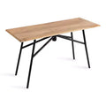 Kate and Laurel Pallson Rectangle Wood Bench, 36x14x20, Natural and Black
