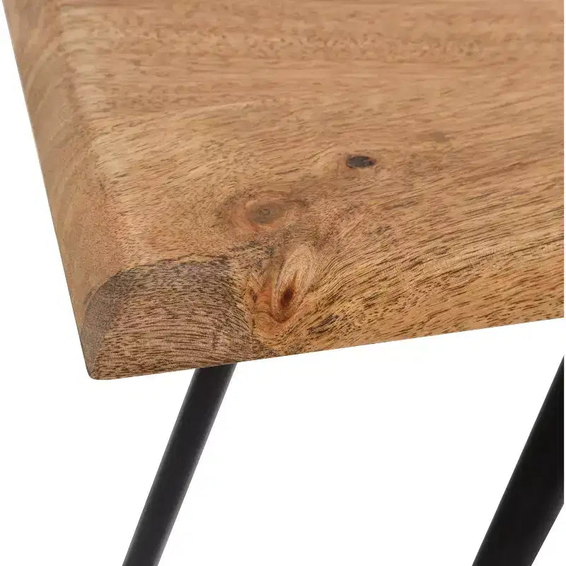 Banc rectangulaire en bois Kate and Laurel Pallson, 36x14x20, naturel et noir
