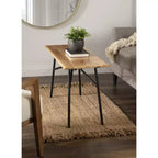 Banc rectangulaire en bois Kate and Laurel Pallson, 36x14x20, naturel et noir