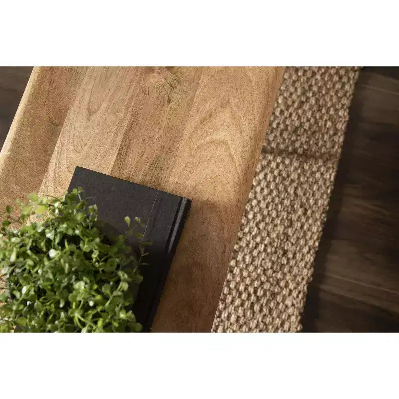 Banc rectangulaire en bois Kate and Laurel Pallson, 36x14x20, naturel et noir