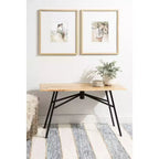 Banc rectangulaire en bois Kate and Laurel Pallson, 36x14x20, naturel et noir
