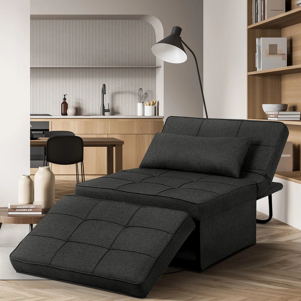 Canapé convertible Lit d'appoint Fauteuil-lit Canapé pliant Pouf Fauteuils inclinables pour le salon