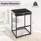 Costway Lot de 2 tabourets de bar rembourrés, hauteur de comptoir, en cuir PU avec repose-pieds, marron/noir/gris