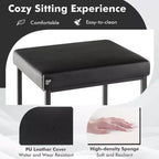 Costway Lot de 2 tabourets de bar rembourrés, hauteur de comptoir, en cuir PU avec repose-pieds, marron/noir/gris