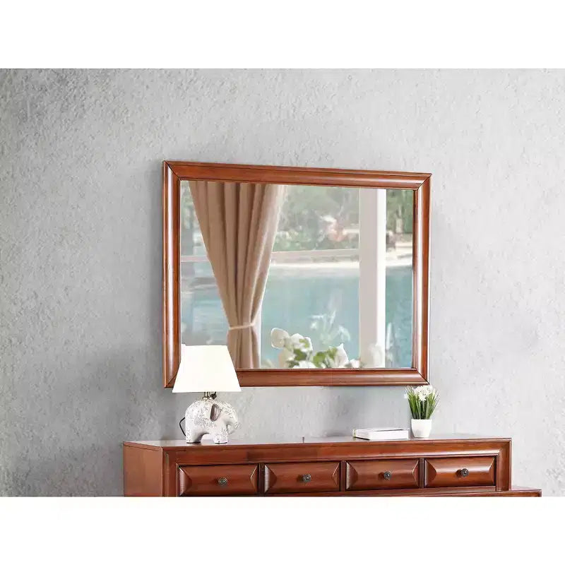 Miroir de commode Passion Furniture LaVita rectangulaire et encadré, 45 po x 33 po