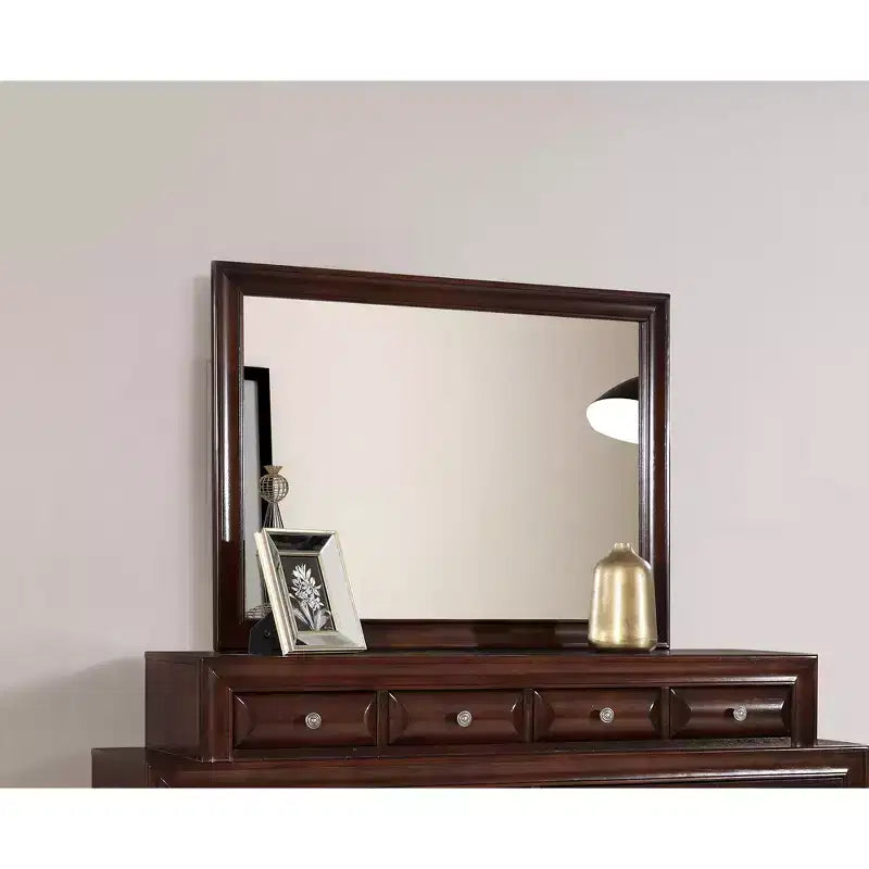 Miroir de commode Passion Furniture LaVita rectangulaire et encadré, 45 po x 33 po