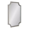 Kate and Laurel Hogan Scalloped MDF Scallop Mirror, 24x36, Silver