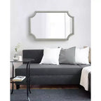 Miroir festonné en MDF Kate et Laurel Hogan, 24x36, argent