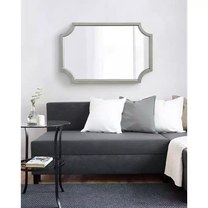 Miroir festonné en MDF Kate et Laurel Hogan, 24x36, argent