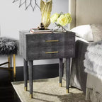 Table d'appoint Nour effet galuchat - SFV1520B - Noir - Safavieh Couture