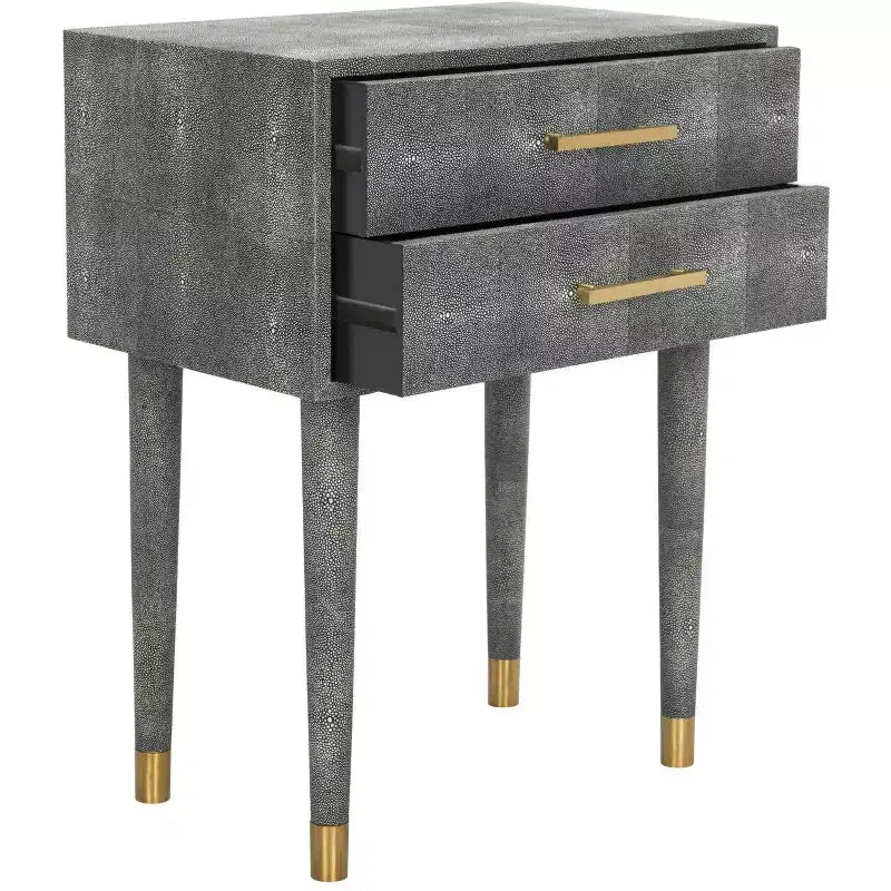 Table d'appoint Nour effet galuchat - SFV1520B - Noir - Safavieh Couture
