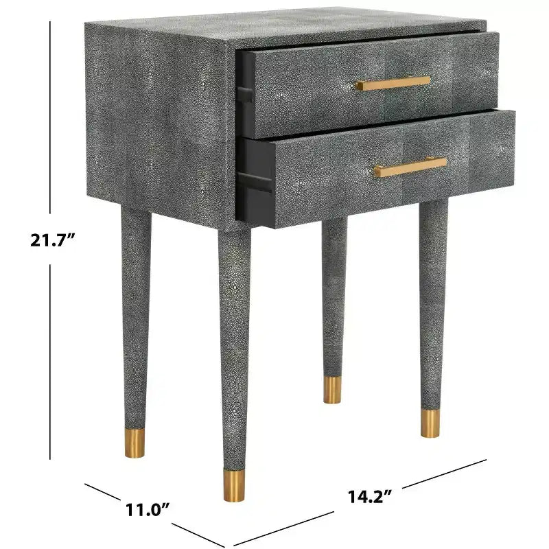 Table d'appoint Nour effet galuchat - SFV1520B - Noir - Safavieh Couture