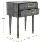 Table d'appoint Nour effet galuchat - SFV1520B - Noir - Safavieh Couture
