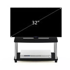 Meuble TV Furinno Industriel, console multimédia avec étagères de rangement ouvertes à 2 niveaux