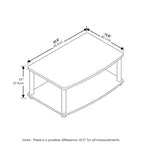 Meuble TV Furinno Industriel, console multimédia avec étagères de rangement ouvertes à 2 niveaux