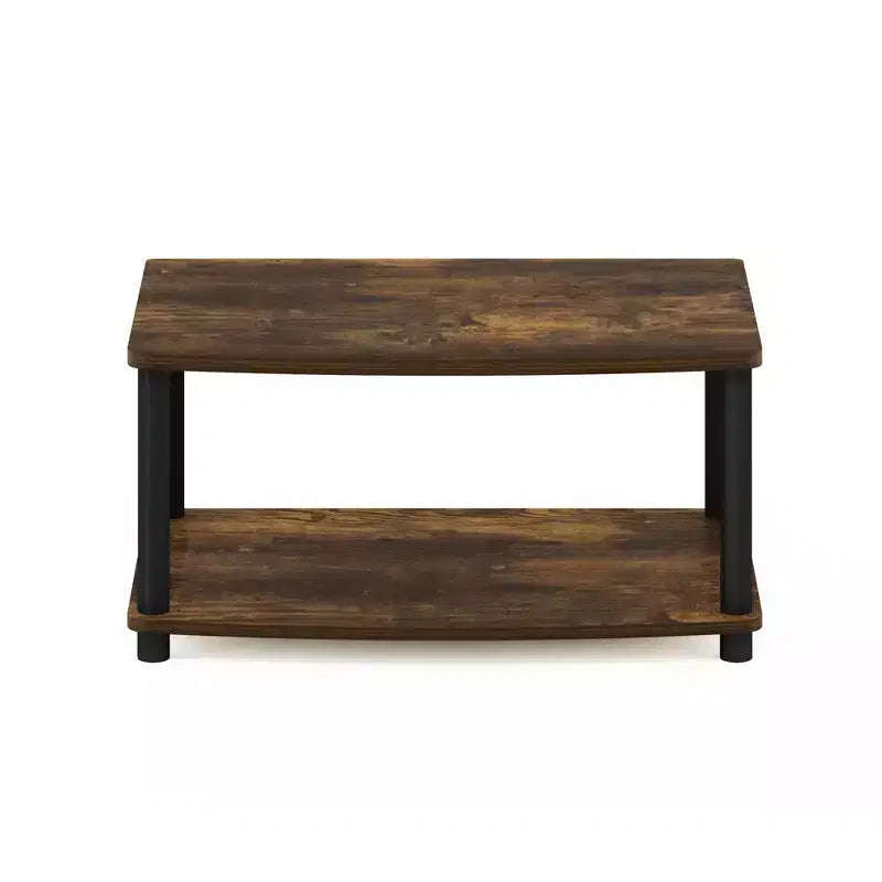 Meuble TV Furinno Industriel, console multimédia avec étagères de rangement ouvertes à 2 niveaux