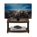 Meuble TV Furinno Industriel, console multimédia avec étagères de rangement ouvertes à 2 niveaux
