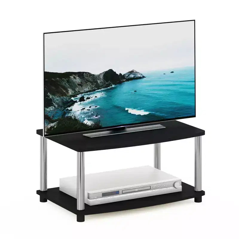 Meuble TV Furinno Industriel, console multimédia avec étagères de rangement ouvertes à 2 niveaux