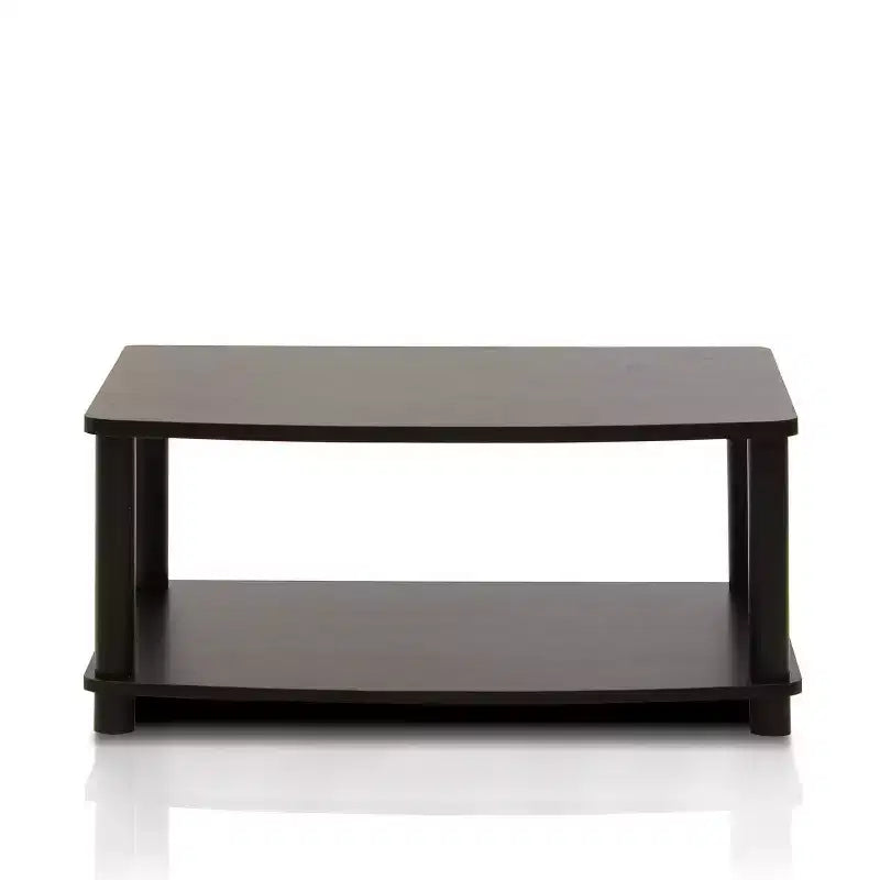 Meuble TV Furinno Industriel, console multimédia avec étagères de rangement ouvertes à 2 niveaux