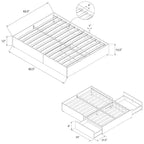 Lit plateforme DHP Maven avec rangement