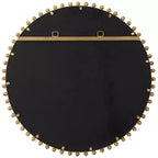 Miroir Mural Décoratif Rond Uttermost, Moderne Biseauté, Cadre en Fer Feuille d'Or, 81 cm de Large, pour Salle de Bain, Chambre, Salon, Maison