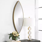 Miroir mural Uttermost Ellipse en bronze doré 14 x 39 3/4