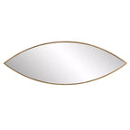 Miroir mural Uttermost Ellipse en bronze doré 14 x 39 3/4