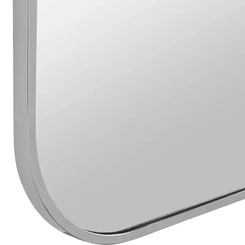 Miroir mural rectangulaire Uttermost Taft 41 x 21 nickel poli