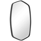 Miroir mural Uttermost Vanity Accent moderne biseauté, cadre en métal de fer noir satiné, 56,5 cm de large, pour salle de bain, chambre, salon, maison